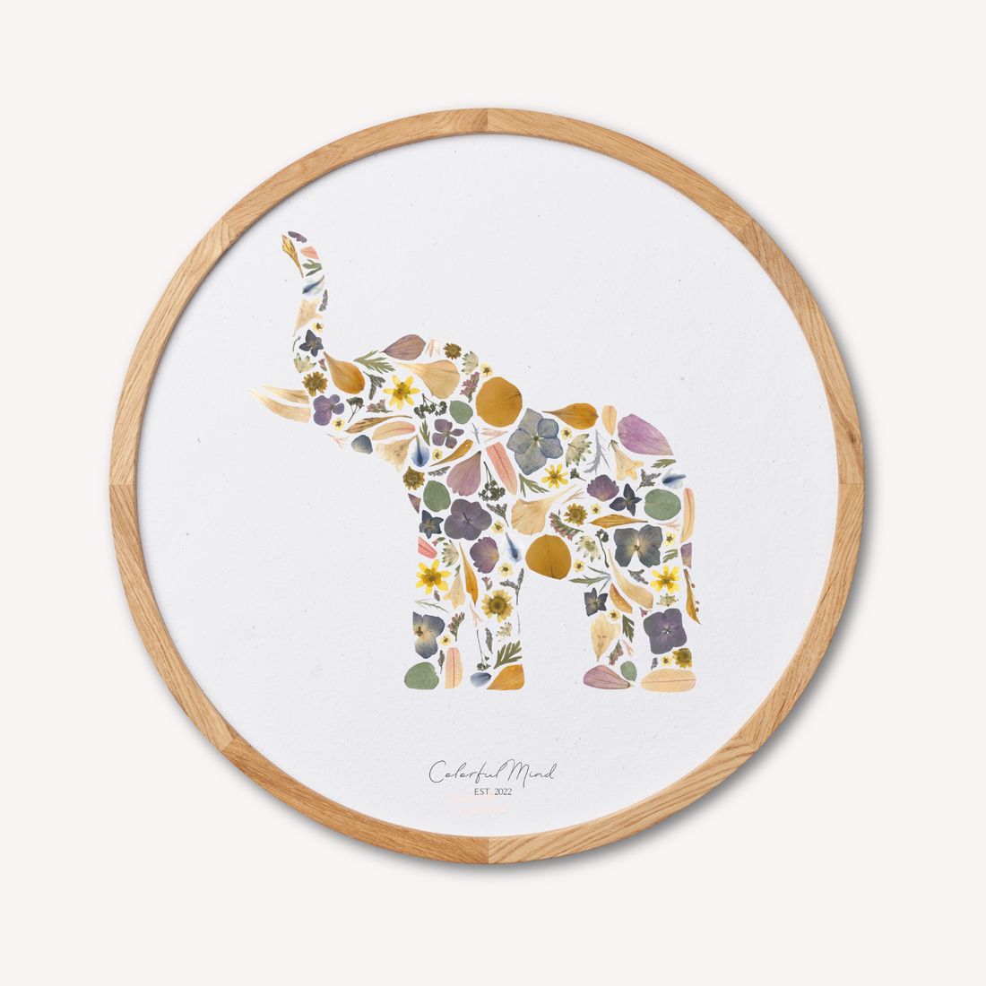 Colorful Mind Studio - Wild Flower Elephant (rund)