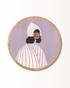 Bea Müller - The Woman with the White Hat (Rund) - Papirværk