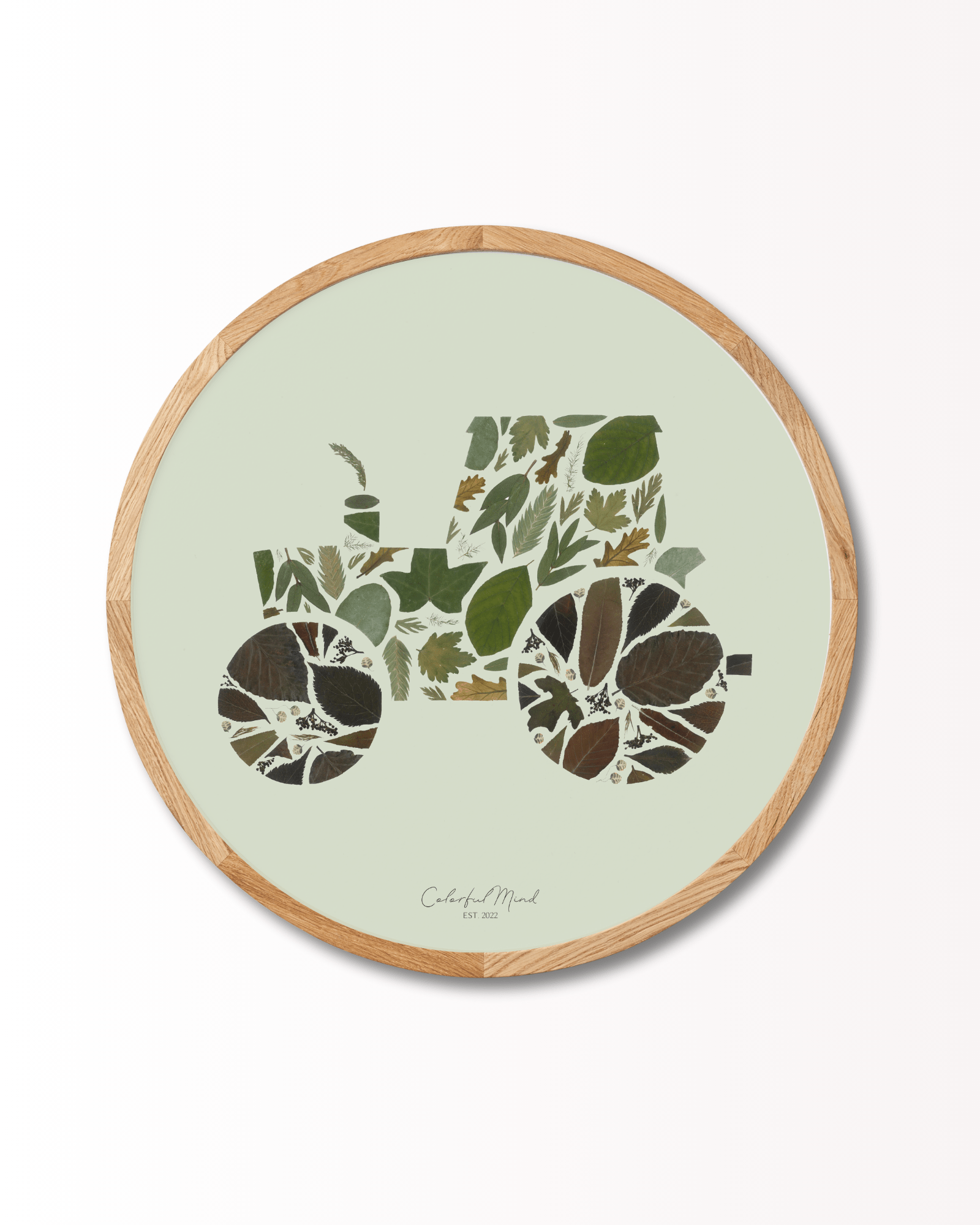 Colorful Mind Studio - Green Leaf Machine (rund) - Papirværk
