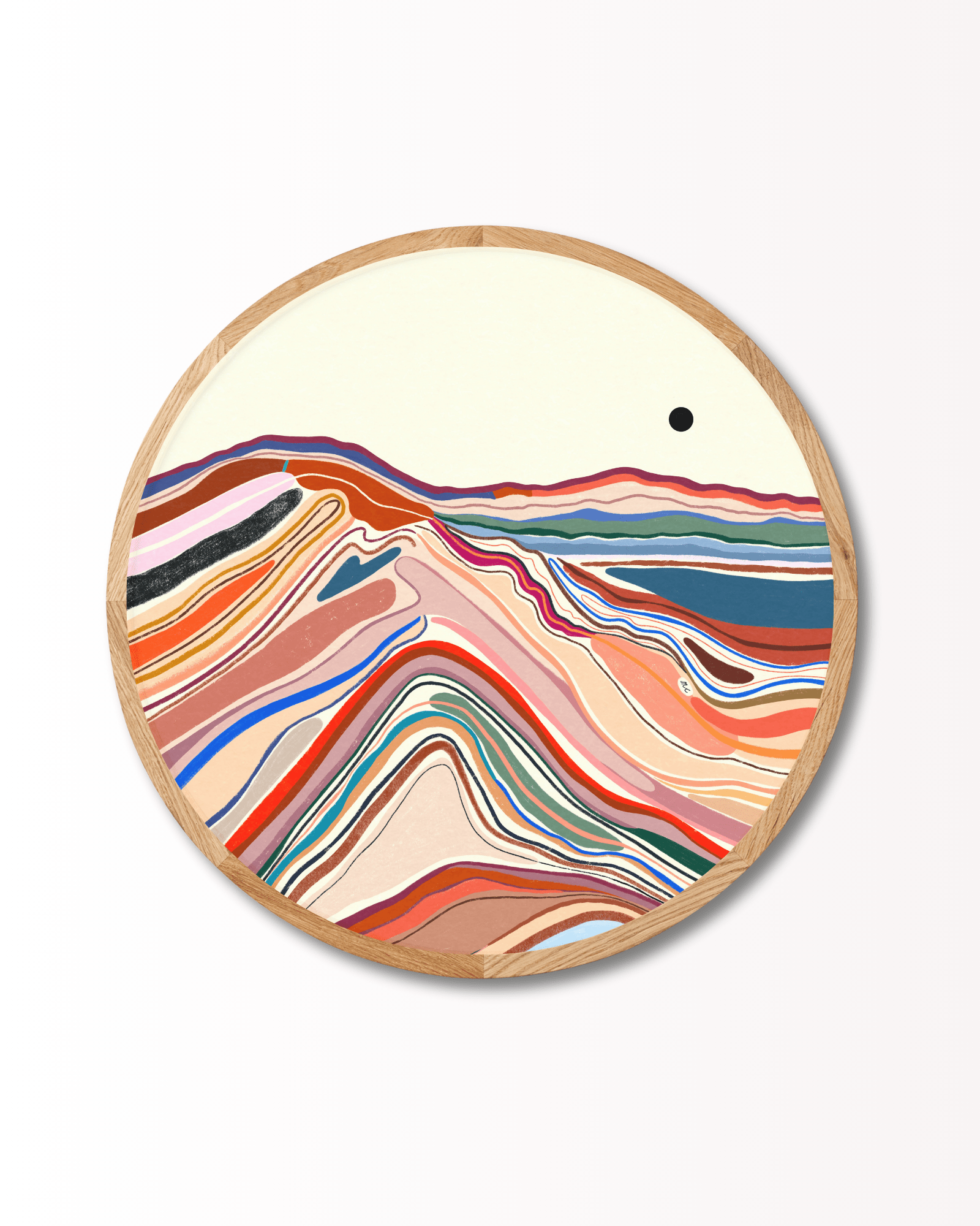 Marina Ester Castaldo - Blue Heart - Limited ed. (Rund) - Papirværk