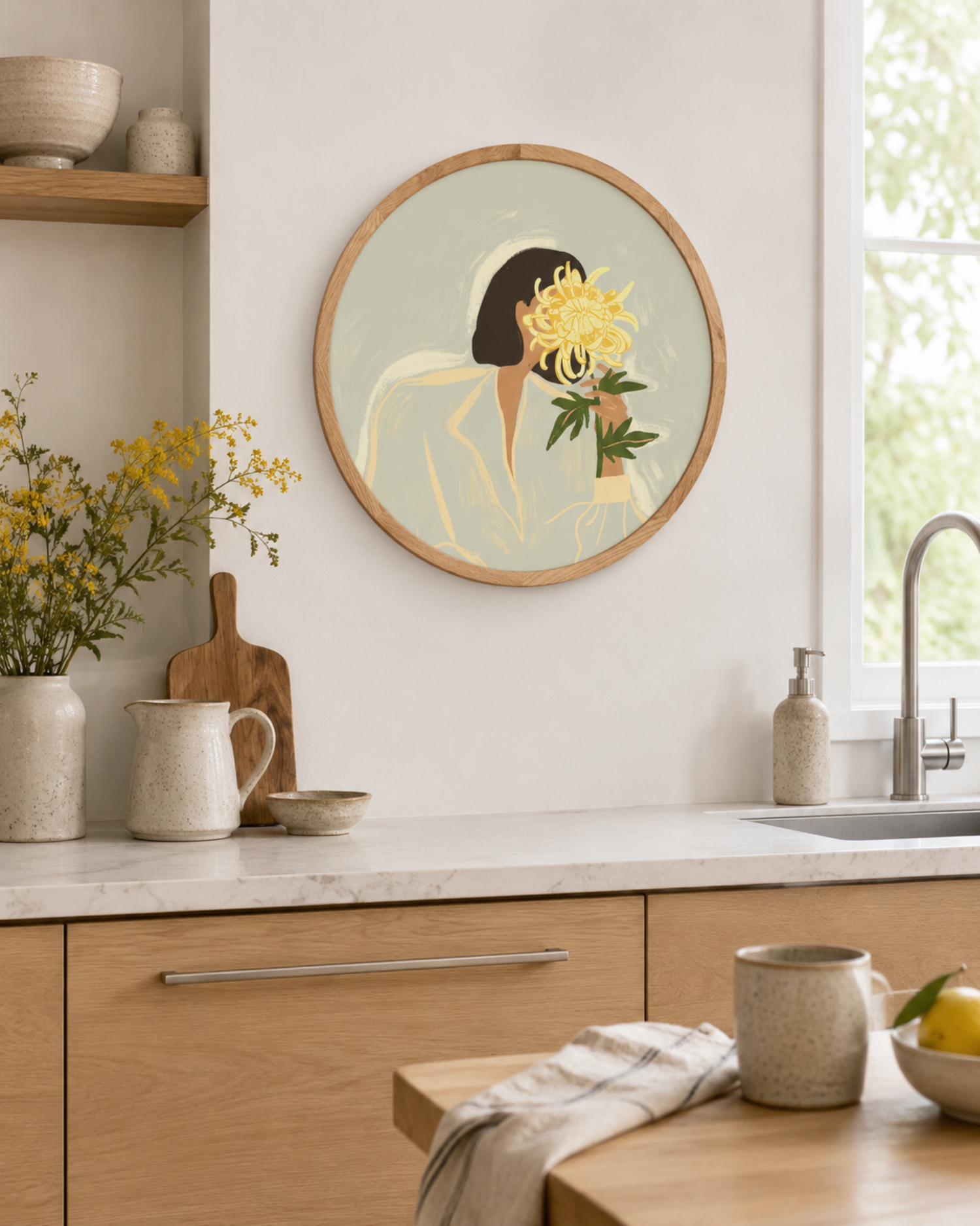 Arty Guava - Girl with a yellow flower