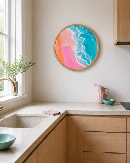 Michelle Carlslund - Pink sun purple sea - Limited ed. (Round) 