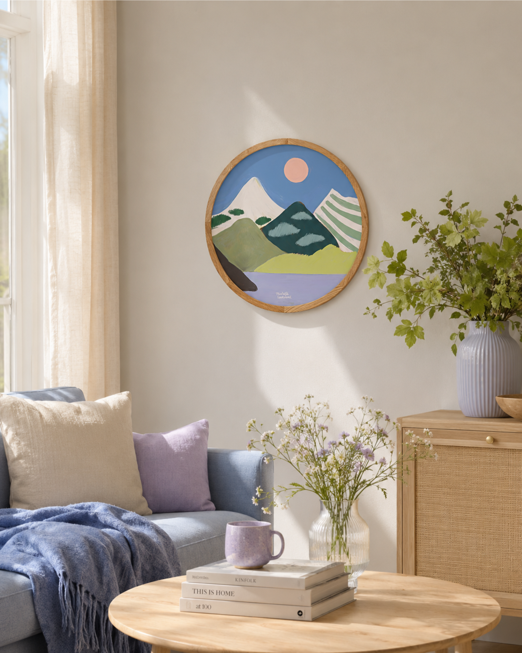 Michelle Carlslund - Snow mountains sun - Limited ed. (Round) 
