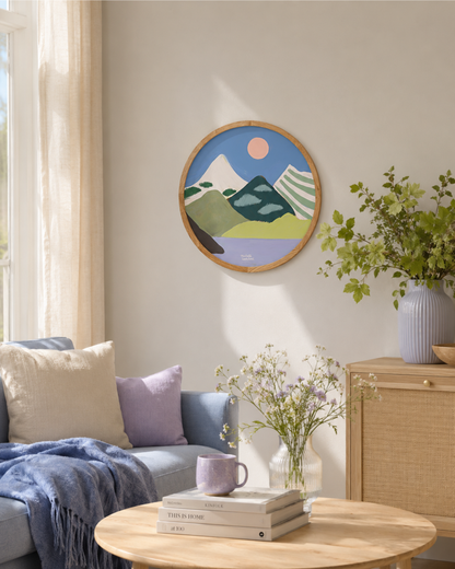 Michelle Carlslund - Snow mountains sun - Limited ed. (Round) 