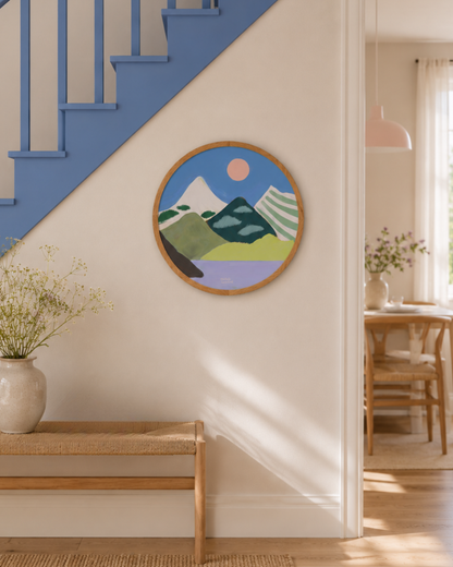 Michelle Carlslund - Snow mountains sun - Limited ed. (Round) 