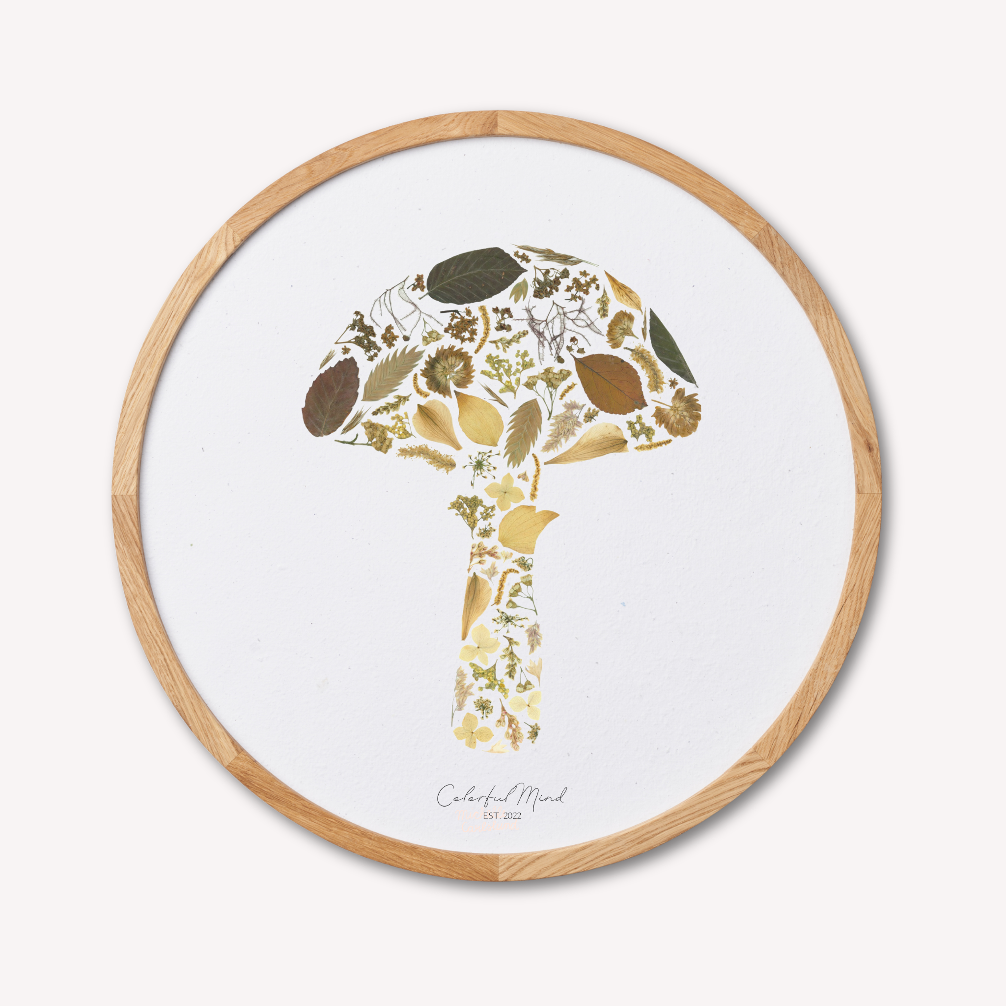 Colorful Mind Studio - Mushroom Flowers (round)