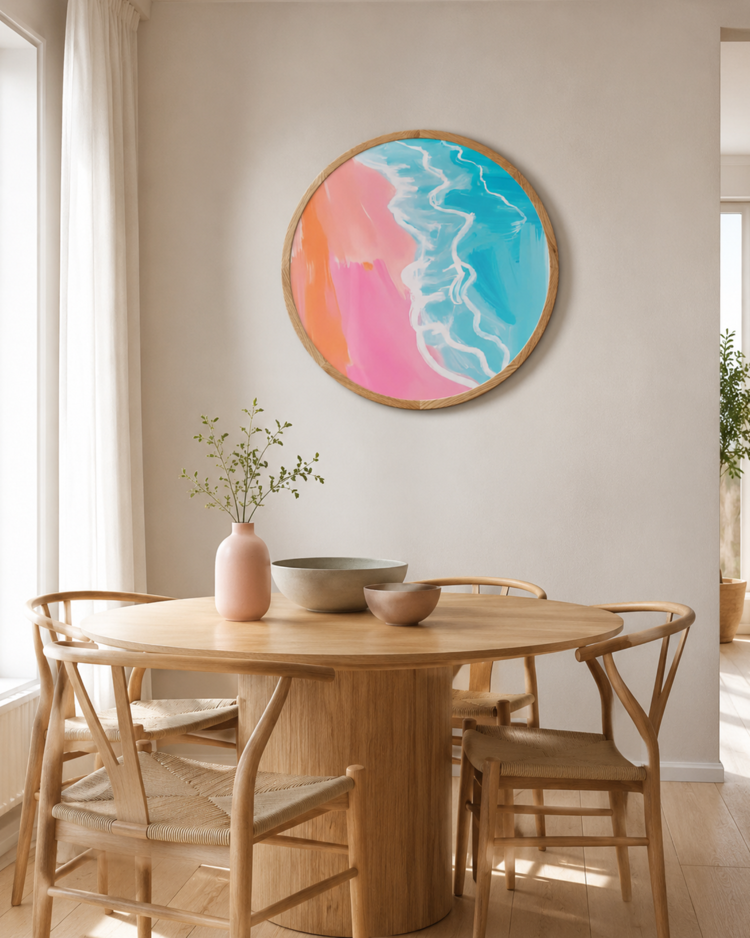 Michelle Carlslund - Pink sun purple sea - Limited ed. (Round) 