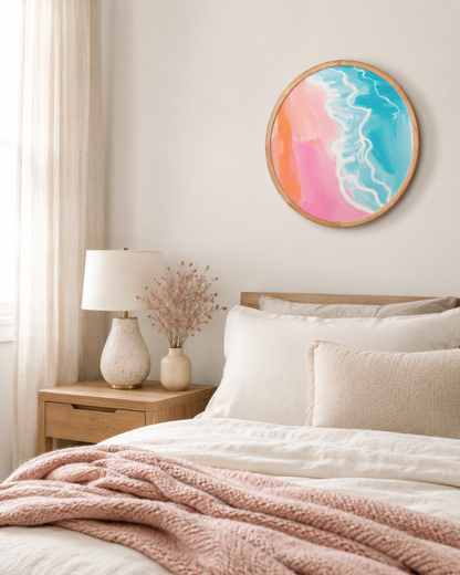 Michelle Carlslund - Pink sun purple sea - Limited ed. (Round) 