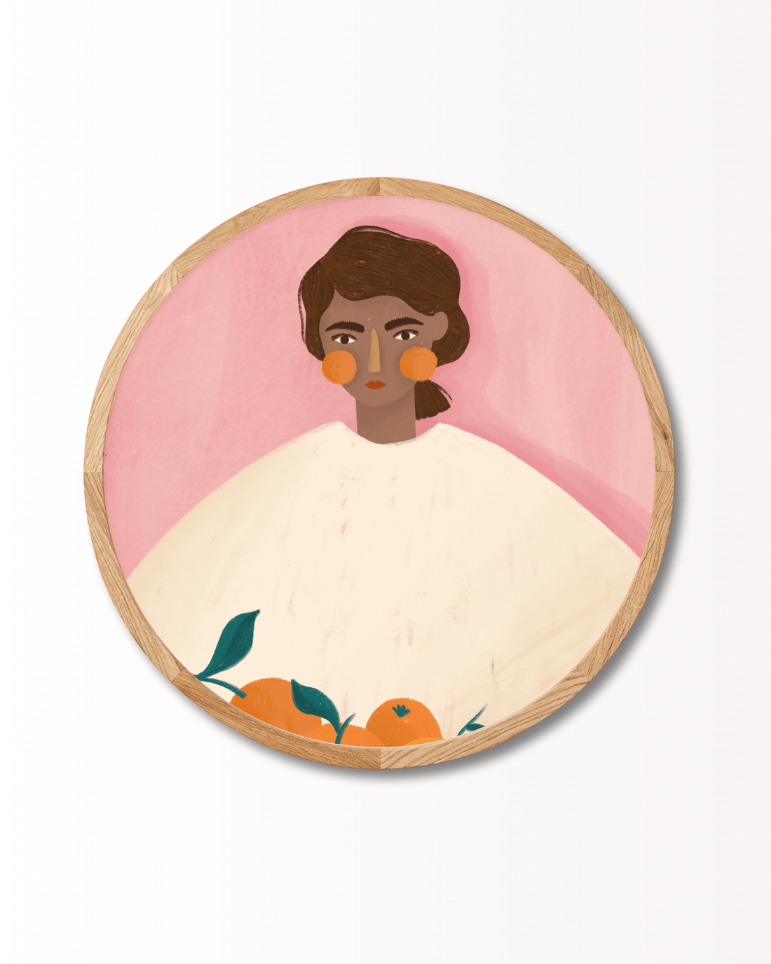 Bea Müller - The Woman with the Oranges (Rund) - Papirværk