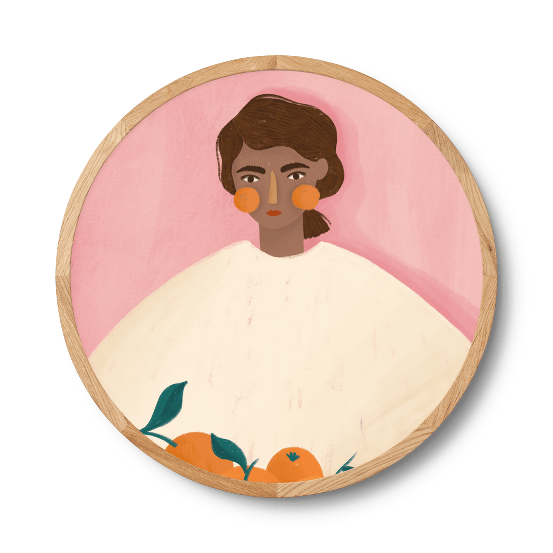 Bea Müller - The Woman with the Oranges (Rund) - Papirværk