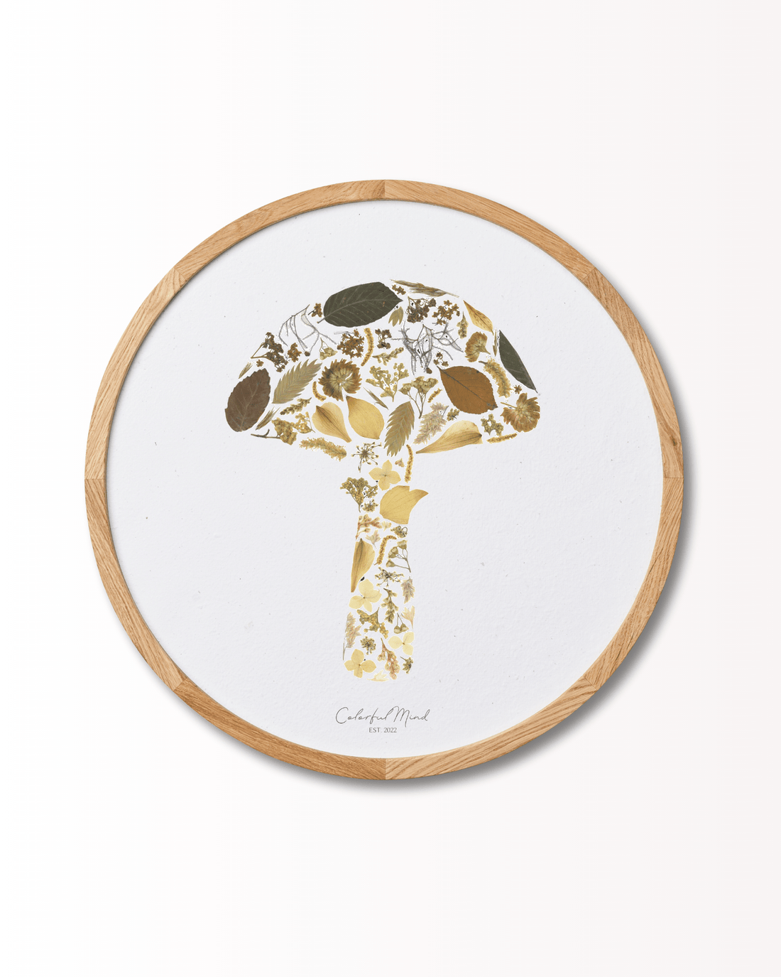 Colorful Mind Studio - Mushroom Flowers (rund) - Papirværk