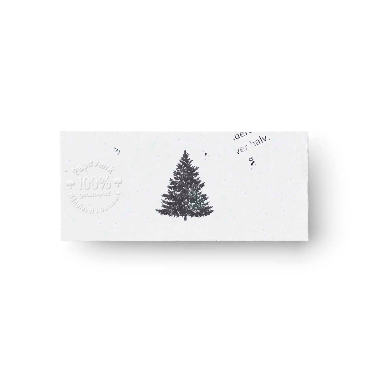 Juletræet - 3 stk - til og fra (4x9cm) - uden vedhæng - Papirværk