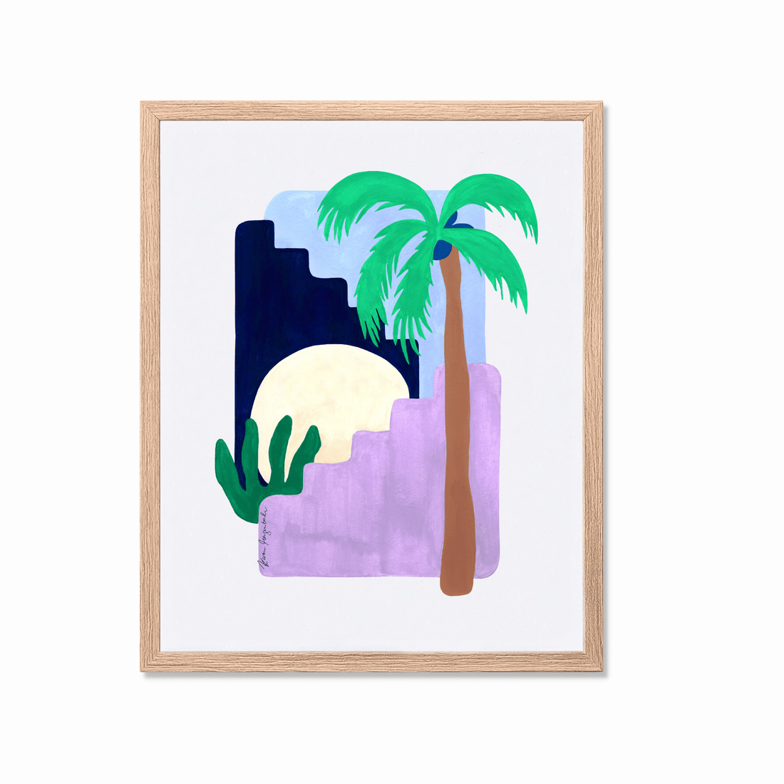 Karen Menzenbach - Coconut Palm &amp; Moonlight - Papirværk
