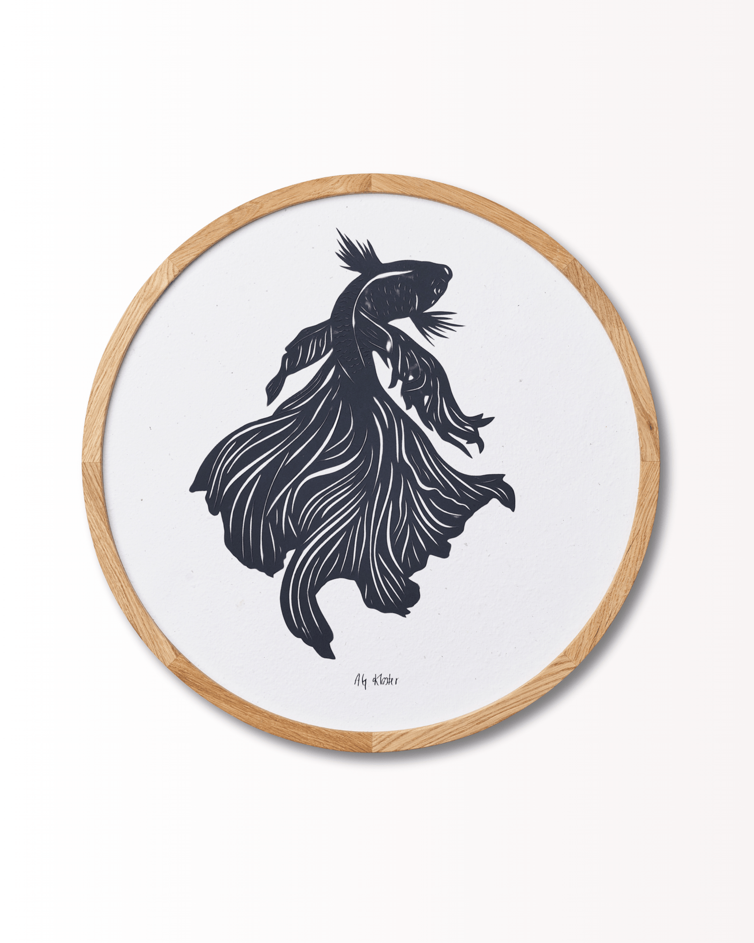 Nordic Papercuts - Carp Fish - Papirværk